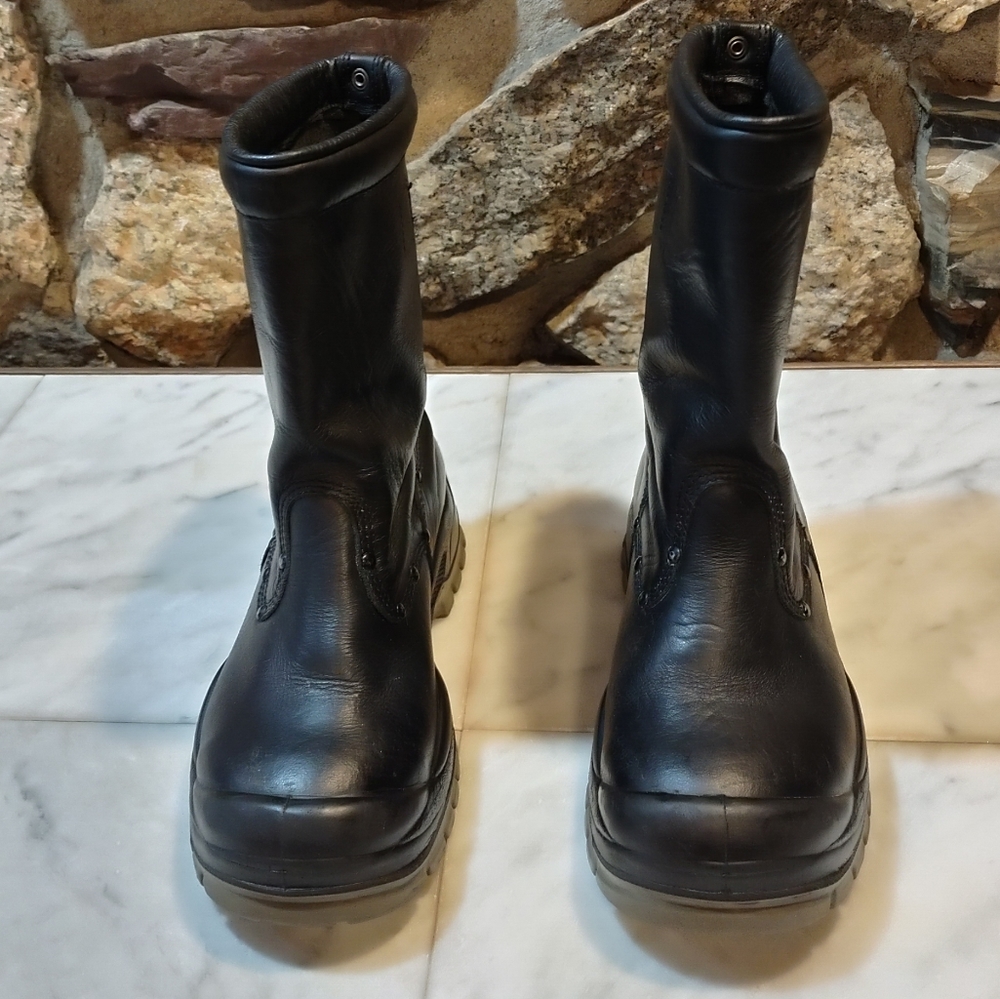 Forma Black Leather Steel Toe Motorcycle Boots